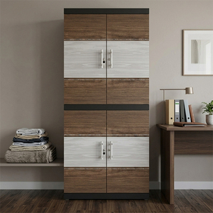 Armario de Plástico Minimalista Portátil Naiba, Armario de Almacenamiento Independiente con 4 Estantes, Puertas de Panel Plano, Muebles Ecológicos para el Hogar - Product Image 1
