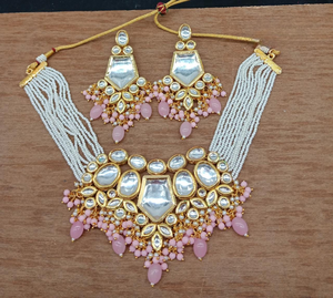Premium Kundan <b>Necklace</b> <b>Set</b> Backside Meenakari Work Handcrafted <b>Set</b> Perfect For <b>Wedding</b> Functions Indian Traditional Jewelry <b>Set</b> - Product Image 2