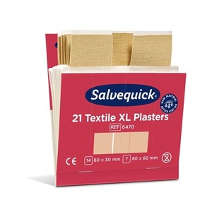 Salvequick Bandes de pansement textile extra-larges, 6 paquets de recharge de 21 pansements chacun - Product Image 3