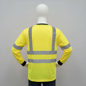 <b>Waterproof</b> Cotton Safety <b>Work</b> Shirt Short Sleeve Reflective Tape Customized Logo Wholesale Hi Vis ANSI Class 1 LED Flash shirt - Product Image 5