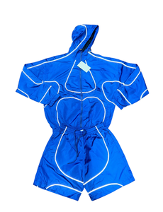 Custom <b>Reflective</b> Water Resistant Lightweight Tracksuit Set Unisex 2 Piece Windbreaker <b>Jacket</b> Shorts Outdoor <b>Running</b> Jogger - Product Image 2