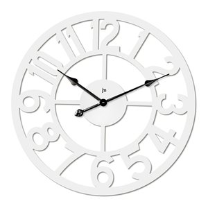 JUSTAMINUTE White 60cm <b>Wall</b> <b>Clock</b> 21551B - Product Image 1