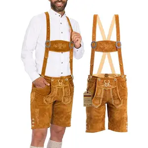 High Street Attractive Color Leather Lederhosen Factory Made Solid Color Variety Of Sizes Leather Lederhosen