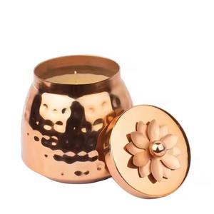 Newest Design Pure <b>Copper</b> <b>Candle</b> <b>Holder</b> Hammered Design Votive <b>Candle</b> Jar for Home Light and Christmas Light Decor - Product Image 3