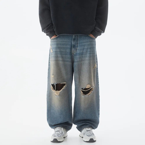 Best <b>Men</b> Women <b>Wide</b> <b>Leg</b> Loose <b>Wide</b> <b>Leg</b> Baggy Denim Pant <b>for</b> <b>Men</b> High Quality Denim Manufacture in Pakistan - Product Image 4