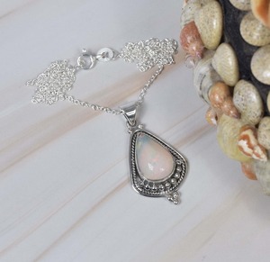 Black Ethiopian <b>Opal</b> 925 Sterling Silver Gemstone Chain <b>Necklace</b> October Birthstone Natural Stone Handmade Jewelry Gift for Her - Product Image 4