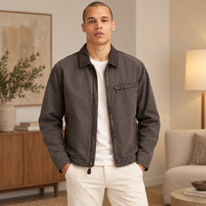 Stylish <b>canvas</b> <b>jacket</b> designed with durable construction practical details and comfortable fitting ideal for modern casual - Product Image 1
