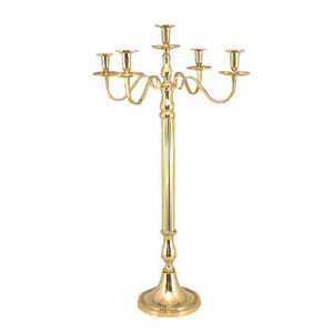 Accesorios decorativos para el hogar con acabado personalizado, soporte de candelabro de Metal, producto de tendencia superior, soporte de portavelas de 5 brazos - Product Image 3