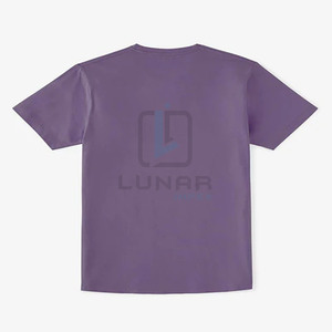 Camiseta de manga corta para hombre, camisa de Color uva con tela lisa vacía, de algodón y licra, Material ligero GSM - Product Image 2