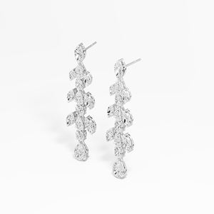 Boucles d'oreilles en diamant de laboratoire de qualité supérieure, cadeau pour elle, anniversaire, Saint-Valentin, coupe ovale, marquise, poire, or massif 14K/18K - Product Image 3