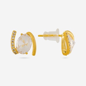 Trendy Gold Plated Zinc Alloy Stud <b>Earrings</b> 193071 with Religious Style Featuring Pearls and Diamonds for Party Occasions - Product Image 4