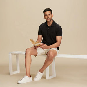 Camiseta en blanco, camisetas, venta al por mayor, logotipo Oem, algodón liso, tamaño, cuello redondo, hombres, alta calidad, 100, estampado personalizado, seda azul - Product Image 6