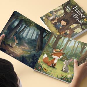 Livre pour enfants éducatif écologique imprimé en couleur personnalisé aventure forestière Story Board pour enfants - Product Image 4