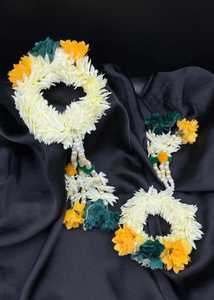 เครื่องประดับดอกมะลิประดิษฐ์ทำมือสำหรับเจ้าสาวและเพื่อนเจ้าสาวในงานเมยอน ฮาลดี งานเฉลิมฉลองต่างๆ เครื่องประดับกัจราสำหรับผู้หญิง - Product Image 5