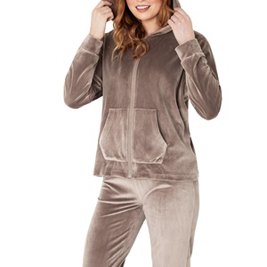 <b>Velvet</b> <b>Trouser</b> With Outdoor Wear <b>Velvet</b> Cheap Price Custom Sets Reflective Tracksuit for <b>Women</b> Custom logo - Product Image 4