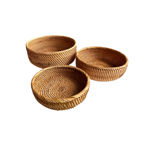 3 Tier Rattan Basket Using Style Customized Package Handwoven Material Design Kitchen Rattan Basket 1 Made in Vietnam - Product Image 4