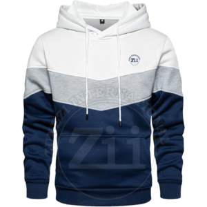 100% coton hommes hiver pull à capuche grande taille thermique surdimensionné V forme polaire sweat - Product Image 5