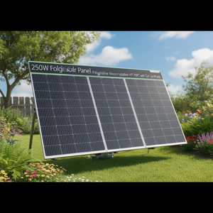 แผงโซลาร์เซลล์พับได้ 250W โพลีคริสตัลไลน์ โมโนคริสตัลไลน์ HJT PERC พร้อมใบรับรอง TUV - Product Image 3