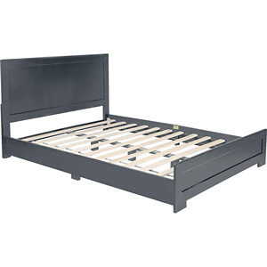 Letto Matrimoniale Francese Contemporaneo in Legno Massello di Mango Grigio con Pannelli Intarsiati, Moderno ed Estensibile per Uso Rurale, Opzioni Doppio e Queen - Product Image 5