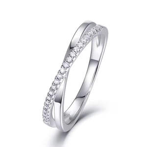 Bague en moissanite, argent sterling, moissanite VVS, bague en moissanite VVS1, 1 carat, bagues de fiançailles en moissanite pour femmes en provenance d'Inde - Product Image 3