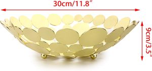 Hot Vantage Modern Fancy Luxury Premium Metal Round Shape Fruit Bowl Design élégant en maille pour la décoration de la maison et l'utilisation de la cuisine - Product Image 2
