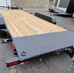 Remorque à plateau pour machines lourdes, conception de remorquage facile, à vendre avec livraison rapide dans le monde entier - Product Image 1