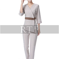 Slim Fit Coupe Esthéticienne Coiffeurs Uniforme Ongles Massage Spa Uniforme Robe par Raw to Fine