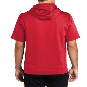 Crew Neck 180ct <b>Zip</b> Solid Mens Hoodies and Sweatshirts Men's Active Casual Cotton Pullover Hoodie Summer Short Sleeves Hooded - Product Image 3