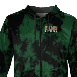 Sweat-shirt à capuche unisexe personnalisé en molleton français, broderie et impression de logo sur le devant, fermeture éclair, tissage anti-rétrécissement - Product Image 4