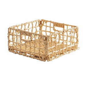 Boîte carrée tissée en jacinthe d'eau, boîte de rangement artisanale, écologique, naturelle, décoration intérieure et extérieure, vente en gros du Vietnam - Product Image 1