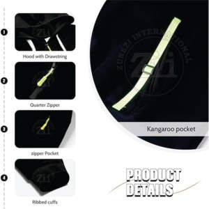 À la mode hommes 100% coton vêtements de sport de plein air impression personnalisée brodé sweats à capuche légers en gros pull en polaire vierge - Product Image 4