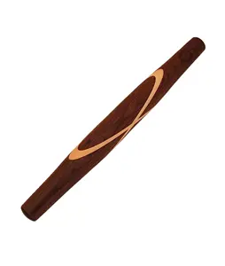 黑胡桃法式Rolling面杖 | 锥形实木设计 | 轻松烘焙和面团滚动的高品质