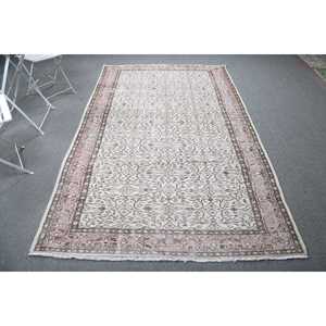 Tapis de 5,2 x 9,1 pieds, grand tapis turc, tapis patchwork rose - Product Image 1