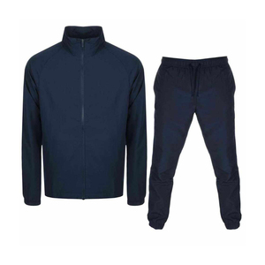2022 nouveau survêtement de jogging à rayures réfléchissantes en nylon de marque privée personnalisée pour hommes ensemble 2 pièces avec fermeture à glissière tissé style décontracté - Product Image 5