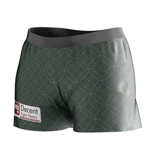 Pantalones cortos de compresión para hombre Vintage bordados de sarga con aparejos personalizados, ropa de calle media de malla de doble capa, pantalones cortos informales sólidos - Product Image 2