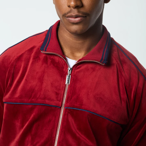 Ensemble de survêtement en velours imprimé uni à capuche vintage pour homme, deux pièces, respirant, chaud, léger, vêtements de sport, tissu lisse, doux - Product Image 3