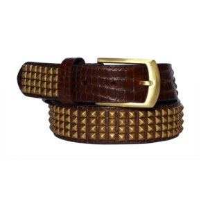 Conception de mode de qualité supérieure Rivet Goujons Ceinture en cuir pleine fleur Ceinture en jean pour femme Cuir véritable avec boucle ardillon en alliage de Zinc - Product Image 2