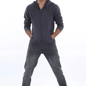 Venta directa de fábrica en blanco Gris Carbón Full Zip-Up Hoodie Plain Cotton Made 450 + GSM Heavyweight Men Hoodies - Product Image 4