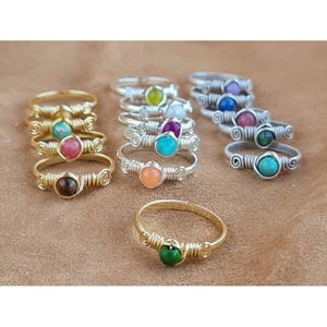 Colorful Stone Detail Fashion <b>Rings</b> with Gold and Silver Plating Trendy Resale Appeal - Product Image 1