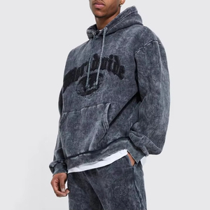 Personnalisez le sweat-shirt à capuche à épaules tombantes, de grande taille, avec délavage vintage, pour hommes et femmes Fabricant de sweat à capuche - Product Image 1