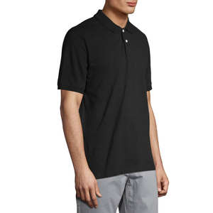 Haute qualité sur mesure hommes pour polos 100% coton élégant noir chemises de golf prix de gros pour adultes - Product Image 2