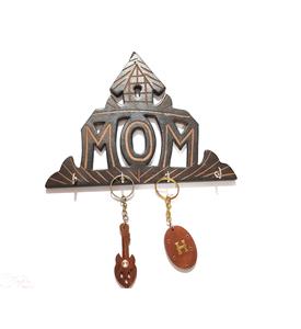 Porte-clés en bois, porte-clé en bois de conception de maman, cintres-porte-clés muraux-crochet à clé pour maison avec 7 crochets - Product Image 4