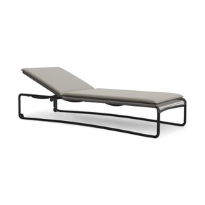 Tumbona de Metal de gama alta de hierro fundido con cuerda tejida y tumbonas de espuma QDF para Patio para jardín al aire libre Hotel playa piscina - Product Image 3