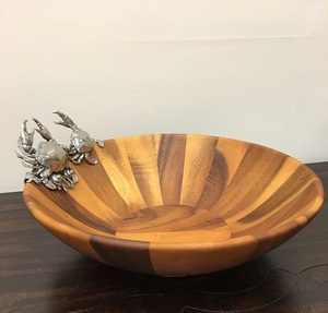 ชามเสิร์ฟทำจากไม้ทนทานเป็นมิตรต่อสิ่งแวดล้อมสำหรับเสิร์ฟและจัดแสดงผลิตผลสดของหวานหรือของตกแต่ง - Product Image 1