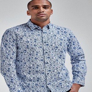 เสื้อเชิ้ตแขนยาวสำหรับผู้ชาย, เสื้อเชิ้ตลำลองผ้าฝ้ายไซส์ใหญ่พิเศษระบายอากาศได้ดี - Product Image 6