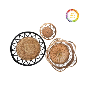 ชุดจานหวายแบบสานที่รองจานทนทานสำหรับโต๊ะแบบเรียบง่าย - Product Image 4