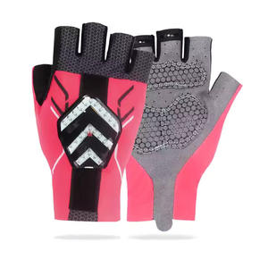 Gants de vélo pour hommes à doigts courts en polyester et coton avec rembourrage en gel, design personnalisé, pour cyclisme sur route en extérieur, en cuir Salva, service OEM personnalisé - Product Image 1