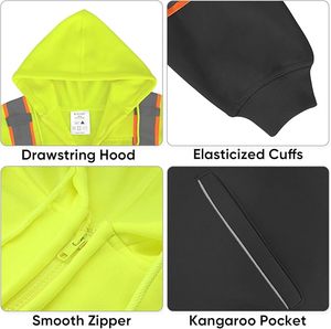 Veste de sécurité personnalisée chaude et coupe-vent ingénierie haute visibilité vestes de sécurité réfléchissantes haute visibilité Softshell - Product Image 4
