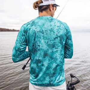 Chemise de pêche écologique avec logo personnalisé, panneaux en maille ventilés, tissu léger à séchage rapide, vente en gros, production OEM - Product Image 2