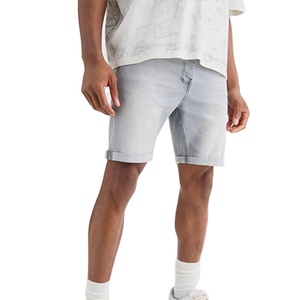 Jean en coton extensible de haute qualité, best-seller, design à deux poches, délavage acide, short uni tendance pour homme - Product Image 1